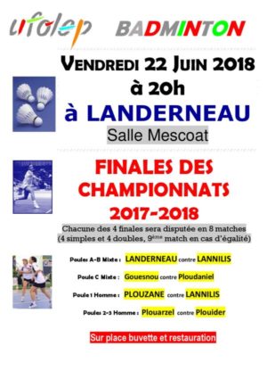 affiche finales de championnat 2017-2018